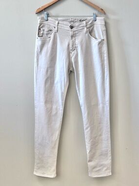 AG Graduate Cloud Soft Denim Jean Slim Straight Tailored Natural Ivory Men 33x33